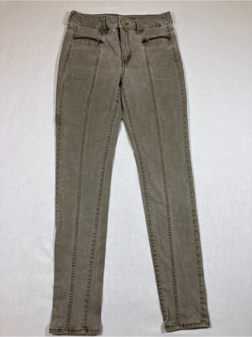 American Eagle Outfitters Olive Green High-Rise Jeans